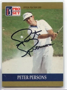 Peter Persons signed autographed AUTO 1990 Pro Set PGA Golf Card #18 - Imagen 1 de 1