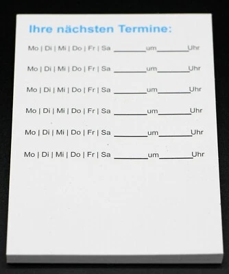 MARKENLOS Terminblock Block mit 50 Blatt für Friseur, Arzt, Physio, Fahrschule, Praxis uvm