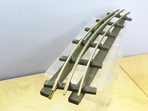 BASSETT LOWKE MODEL No.26  1 X  3 RAIL BRASS /WOOD SLEEPER  CURVE RAIL - Picture 1 of 8