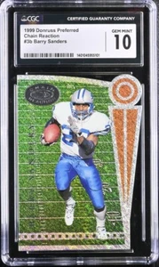 1999 Donruss Preferred Barry Sanders Chain Reaction #3b CGC 10 - Picture 1 of 2