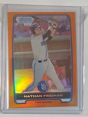 2012 bowman chrome nathan freiman orange refractor #d/25  - Image 1 of 2
