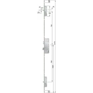 KFV Mehrfachverriegelung AS 2300 65/92/10 16mm Stulp Dorn 65mm W000 Kästen 130mm - Bild 1 von 3
