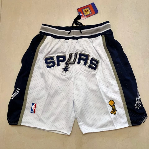 Hot sale San Antonio Spurs Men’s White with Pockets Basketball Shorts Size:S-XXL Cover