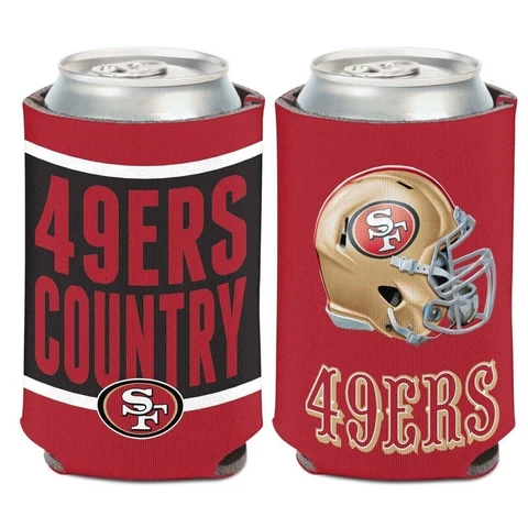 San Francisco 49ers Slogan Design NFL Can Cooler " 49ERS COUNTRY " Cover