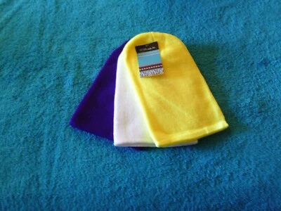 3 chapéus de esqui femininos hip hop amarelo branco roxo escuro tamanho único elástico # HM111A - Imagem 1 de 2
