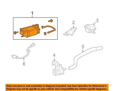 TOYOTA OEM 05-13 Highlander componentes de emisiones-bote de vapor 777400E020 Foto 1 de 2