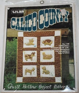 Titan Calico County Quilt Hollow Project Pattern Farm Quilt #1109 Vintage NIP - Picture 1 of 3