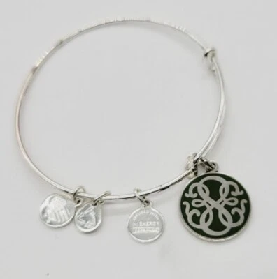 Pulsera Alex and Ani Path of Life Charm Esmalte Verde Tono Plata OSFM Foto 1 de 4
