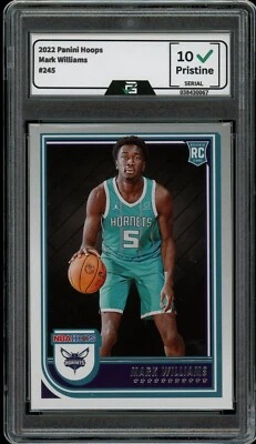 2022 Panini Hoops #245 Mark Williams GRADED 10 GEM MINT Rookie Card RC Hornets - Image 1 of 2