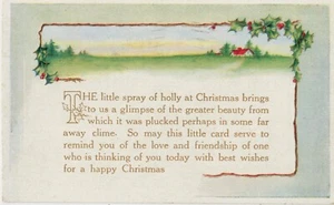 Postkarte Gruß - Gedanken Von Weihnachten - Klein Format - Reiste 1917 - Bild 1 von 2