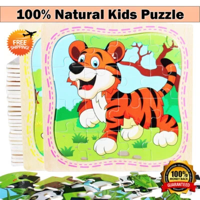 100% Natural Kids Puzzle For Children Wooden Puzzle Educational Toys for Kids - Image 1 of 3