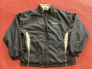 Vintage Reebok Full Zip Logo blau weiß Windbreaker Jacke Reißverschluss Herren Größe Large - Bild 1 von 12