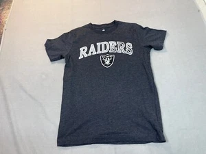 RAIDERS SHIRT Large Youth Womens Gray NFL Team Apparel - Picture 1 of 10