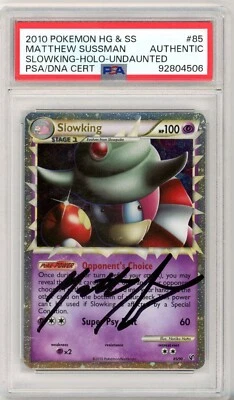 PSA Signed Matthew Sussman Pokémon Slowking Prime Undaunted 85/90 Holo Rare - Image 1 of 2