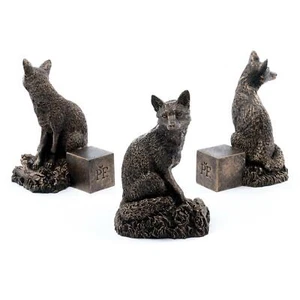 Potty Feet Fox Figurines Set Of 3 Polyresin Garden Plant Pot Riser Ornaments - Picture 1 of 2