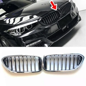 All Chrome Fits For BMW 5er G30 G31 Front Kidney Grille Grill 2017-2019 Replace - Picture 1 of 4