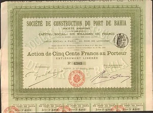 Construction du Port de BAHIA (BRÉSIL) (G) - Picture 1 of 1
