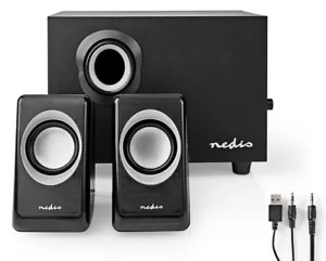 Nedis PC Lautsprecher A51 für PC Computer Laptop Multimedia Boxen 2.1 Stereo 33W - Bild 1 von 12