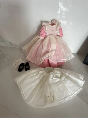 Vintage 1965 Madame Alexander 8" Doll Little Women Beth Pink Dress & Shoes Only - Image 1 of 4