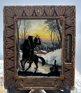 Vintage Frederick’s Restaurant Souvenir Thermometer mit Indianer Krieger - Bild 1 von 4