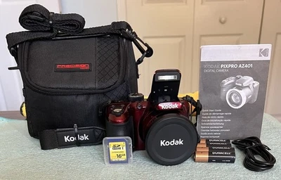 KODAK PIXPRO AZ401 Digital Camera 16MP 40X Zoom HD 720p Video - 16GB SD -Mint - - Image 1 of 4