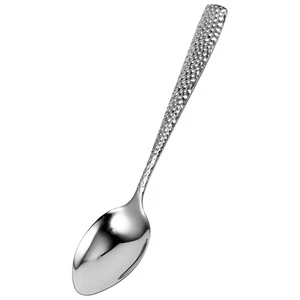 Hammer Patterned Meal Spoon Stainless Steel Serving Metal Spoons - Picture 1 of 10