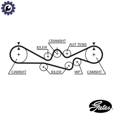 TIMING BELT T304RB FOR SUBARU OUTBACK LEGACY/V/IV/III FORESTER IMPREZA 2.5L 4cyl - Image 1 of 4