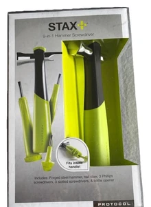 Stax Plus 9-in-1 Hammer Screwdriver Lime Green 5592-5A Protocol Tools NWT Sealed - Picture 1 of 9