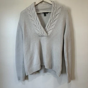 Lauren Ralph Lauren türkis/blau 100% Lammwolle V-Ausschnitt Strickpullover Pullover Gr. XL - Bild 1 von 11