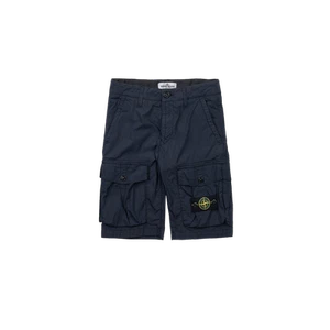 (Kids) Stone Island L0301 Wappen Logo Patch Cotton Shorts Grey - 23SS - Picture 1 of 1