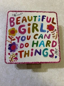 Schönes Mädchen, Sie können harte Dinge tun, Clip am Computer zur Ermutigung 2,5" - Bild 1 von 3