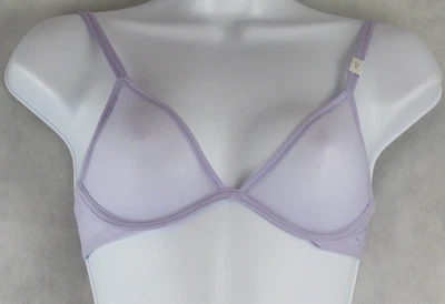 Sujetador para mujer Calvin Klein transparente Marquisette sin forro, púrpura lila, 32B Foto 1 de 4