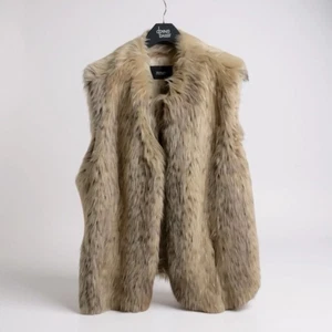Rachel Zoe Long Faux Fur Boho Vest Polyester Lined Size 2X - Picture 1 of 8