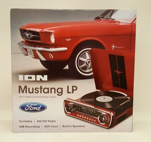Ion Ford Mustang LP Plattenspieler AM/FM Radio USB in OVP - Bild 1 von 11