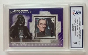 TOPPS STAR WARS DARTH VADER MASTERWORK STAMP RELIC PURPLE SC-VM 21/50 GRADED 9  - Picture 1 of 9