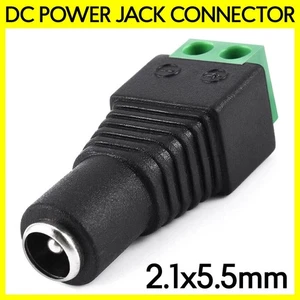 DC Power Jack Female 2.1x5.5mm Balun Connector Solder Free for CCTV DIY Adapter - Picture 1 of 3