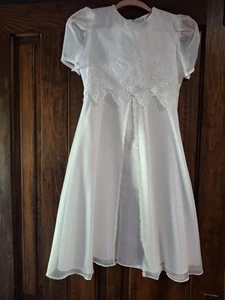 Vintage Flower Girl Communion Princess Dress Size 12 - Picture 1 of 3