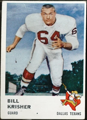 1961 Fleer Football Bill Krisher #205 - Image 1 of 2