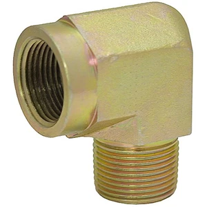 3/8" NPT Male x 1/4" NPT Female 90 Degree Elbow 5502-06-04 Adapter 9-5502-6-4 - Picture 1 of 2