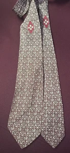 Cravatta cravatta seta Blocks Devonshire Foulard anni 50 regalo festa del papà film tv proop - Foto 1 di 7