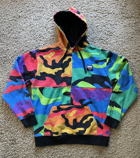 DGK Hoodie Mens S Multicolor Camouflage Skateboarding Long Sleeve Pullover  Logo | eBay