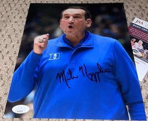 COACH K SIGNED 8X10 PHOTO DUKE BASKETBALL AUTOGRAPH JSA MIKE KRZYZEWSKI - Picture 1 of 1