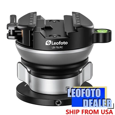 Cabezal nivelador Leofoto LB-75LRC Arca + abrazadera híbrida de liberación de palanca Picatinny Foto 1 de 4