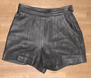 WOW! kurze Damen- LEDERHOSE Shorts / Lamm- Nappa- Ledershorts in schwarz Gr. 38
