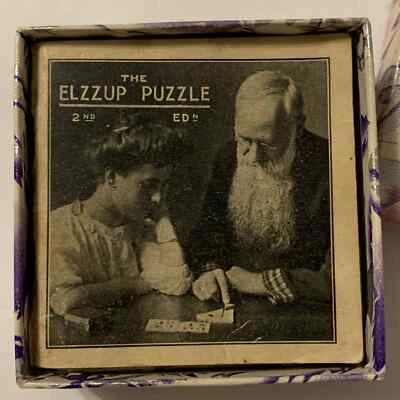 Antique 1920's Elzzup Co Wooden Blocks Puzzle Rare HTF - Image 1 of 4