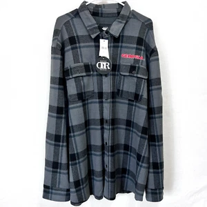 GEORGIA BULLDOGS Fleece Shirt Herren XL grau kariert NCAA Football Knopfleiste Neu - Bild 1 von 7