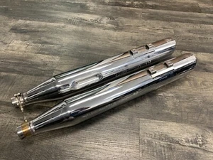 95-16 Electra Glide Harley Davidson Vance & Hines Mufflers SlipOn Exhaust Chrome - Picture 1 of 17
