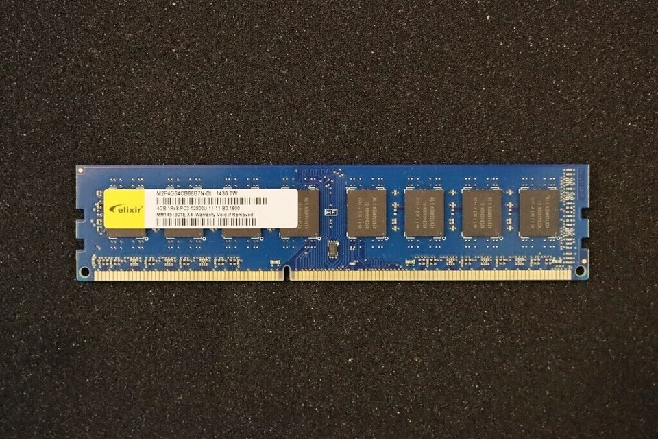 Elixir M2F4G64CB88B7N-DI DDR3 Module 4GB (1x4) PC3-12800U DDR3-1600 CL11 #7686 - Bild 1 von 1