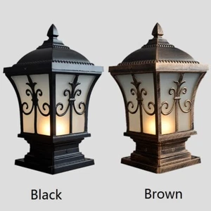 Outdoor Wall Light Garden Gate Post Wall Lighting Glass Wall Sconces Pillar Lamp - Picture 1 of 14
