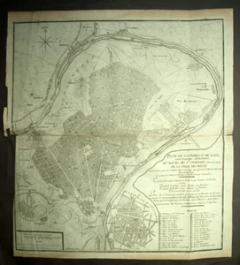 PLAN ANCIEN DE SAINT-GERMAIN-EN-LAYE Gravure estampe de Nicolas de Fer 1723 - Imagen 1 de 1